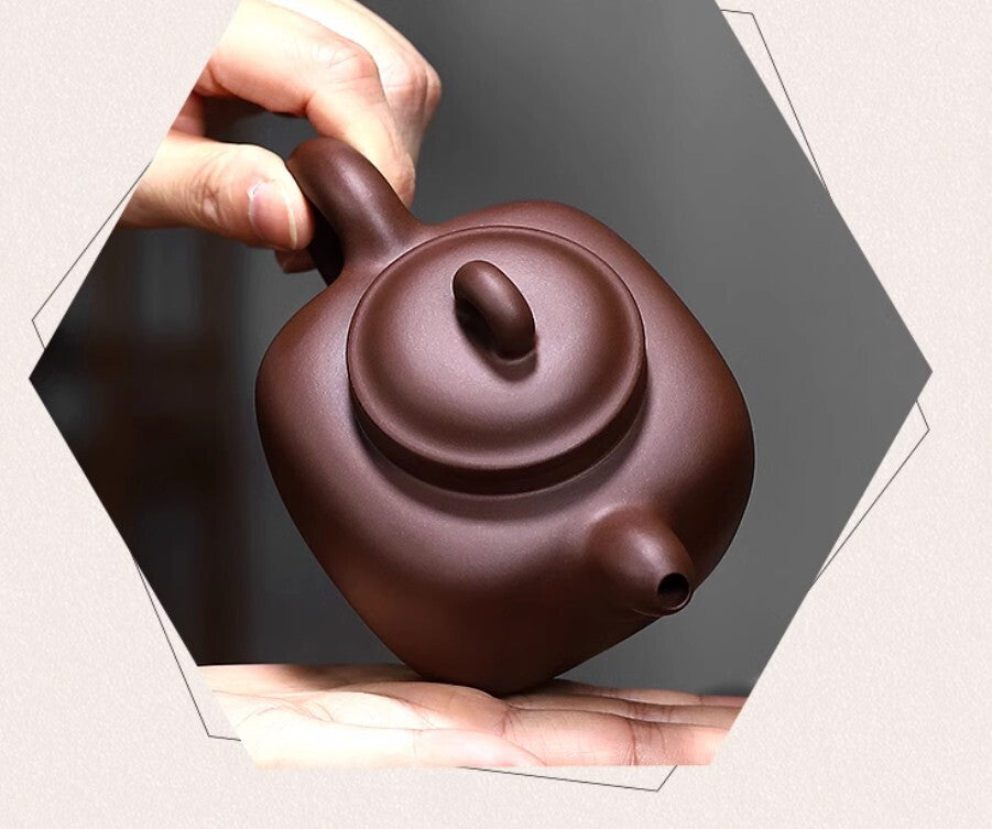 250cc chinese Yixing Handmade Zisha teapot purple clay DunFang Gongfu Hu Tea Pot