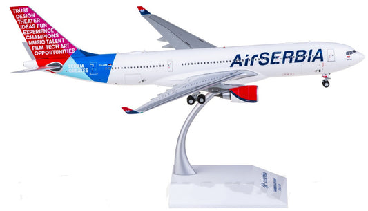 1:200 JC Wings Air Serbia Airbus A330-200 Passenger Plane Diecast Aircraft Model
