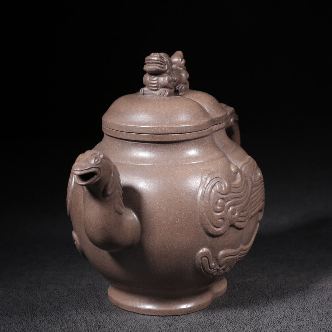 Chinese Yixing Zisha Clay Handmade Exquisite Teapot （祥瑞 底款：友泉）