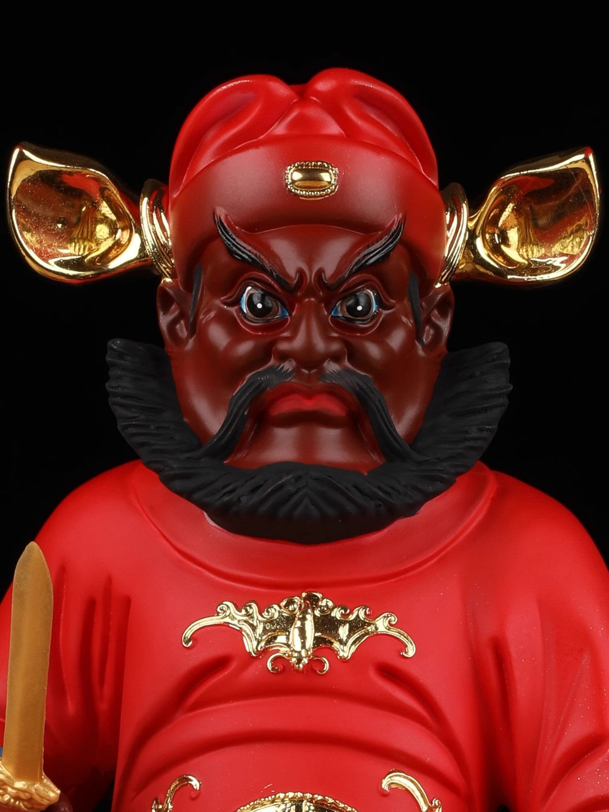 12" Resin Zhong Kui Statue Devil Ghost Catcher Feng Shui Exorcism Home Decor