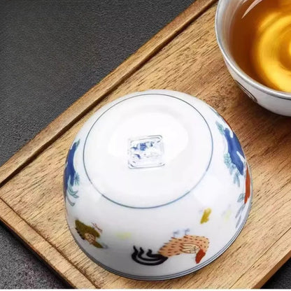 Exquisitely Ceramic Chinese Handmade Chicken Cup Tea Bowl Household Teaware