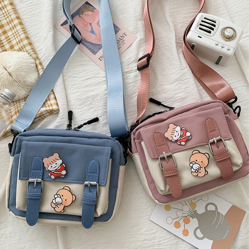 Winter Canvas Bag Fashion Belts Decorative Cloth Bags One-shoulder Diagonal Bag