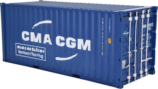 1:20 CMA CGM Shipping Container Model Abs Resin & Wood Toy Home Decoration Gift