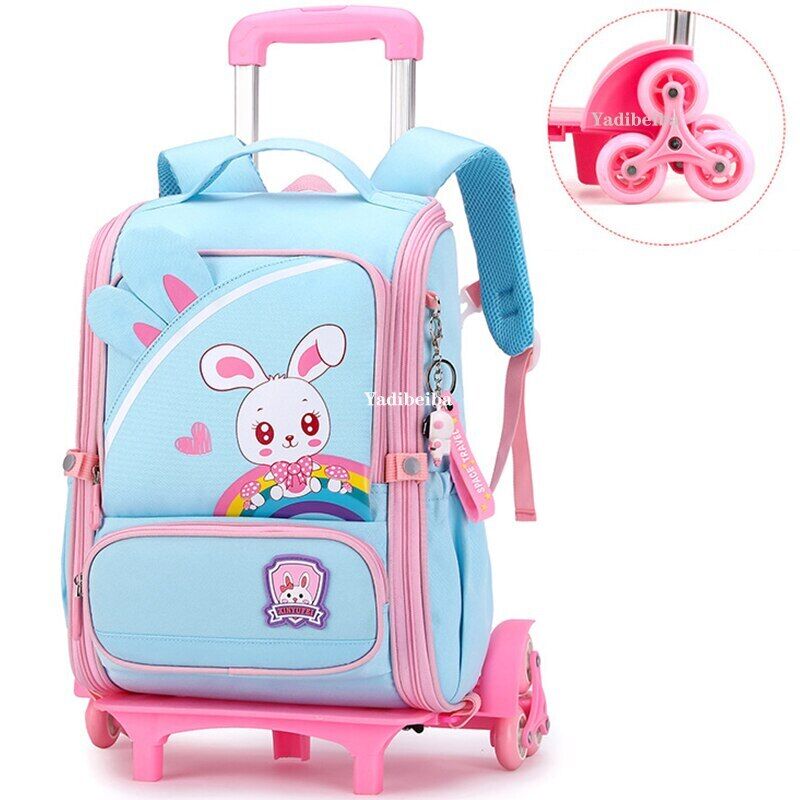 School Bag Wheels School Trolley Backpack Girls Wheeled Backpack School Bags