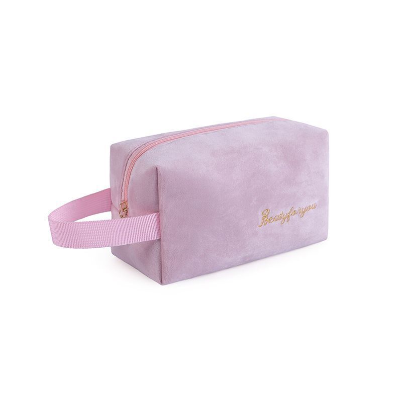 Cosmetic Bag Soft Velvet Make Up Storage Toiletry Package Travel Organizer Pouch