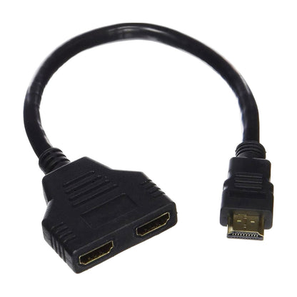 HDMI 1 in 2 out Splitter Crossover Male To Dual Female 2.0 Converter HD cable
