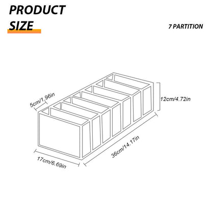 7 Grids Mesh Storage Box Closet Wardrobe Drawer Divider Clothes Organizer