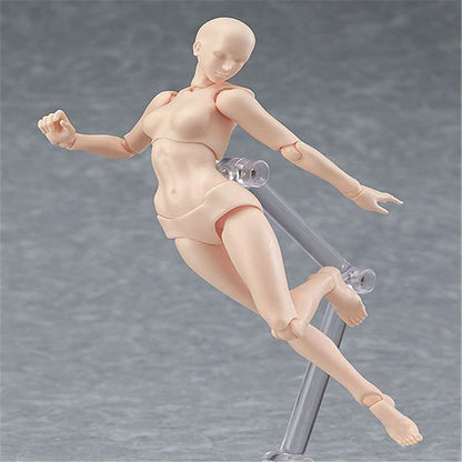 5.12" Artist Movable Male Female Joint Figure Body Models Mannequin Action Model