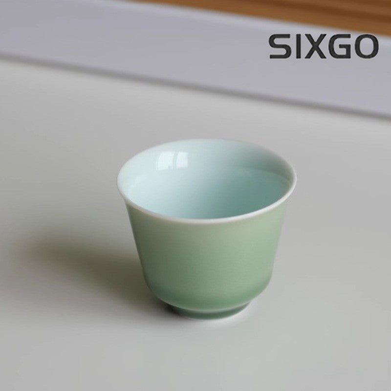 40ML Exquisite Retro Ceramic Green Glazed Cup Tea Set Owner Tea Cup