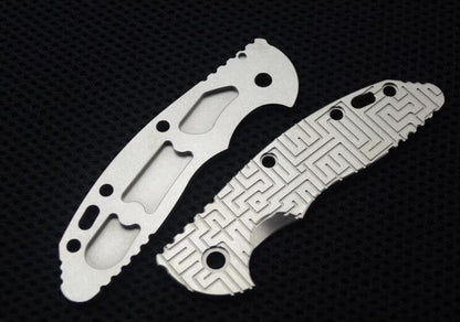 New TC4 Single Sided Scales for Rick Hinderer Knives XM18 3.5” Wavy Pattern
