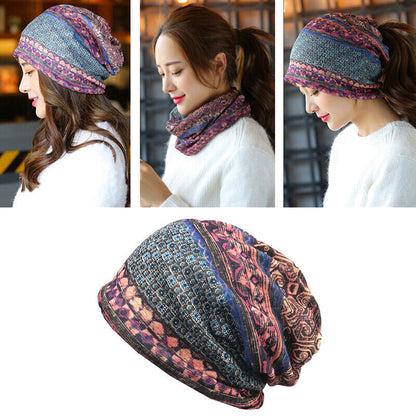 Women's Turban Cap Spring and Summer Outdoor Hat Breathable Pullover Cap Thin