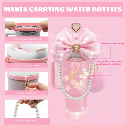 9Pcs Cup Accessories Set for Stanley Cup 40 30oz Insulated Sleeve Travel Cup AU
