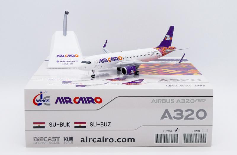 1:200 JC Wings AIRCAIRO AIRBUS A320NEO Passenger Airplane Diecast Aircraft Model