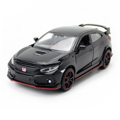 1/32 Honda Civic Type R Model Car Diecast Toy Cars Boys Toys Kids Gifts Black