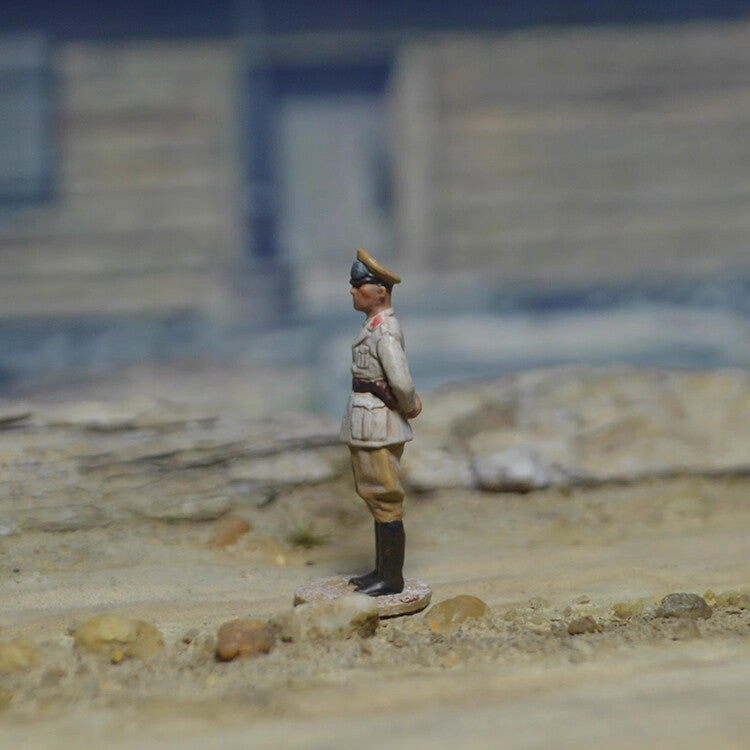 1/72 3Pcs/Set Alloy German General Officer Soldier Model Rommel Alloy Soldier