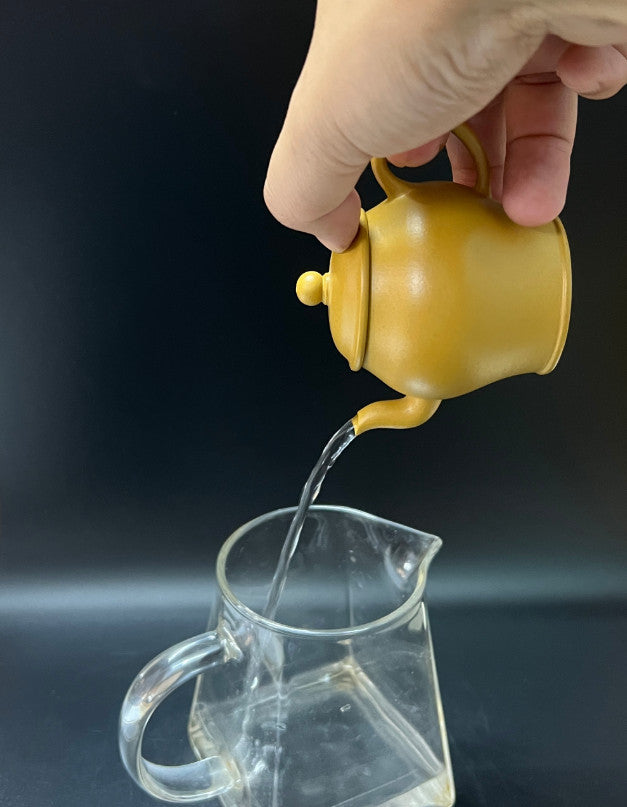 90cc chinese Yixing Handmade Zisha Yellow Duan clay Teapot GongDeng Hu Tea Pot