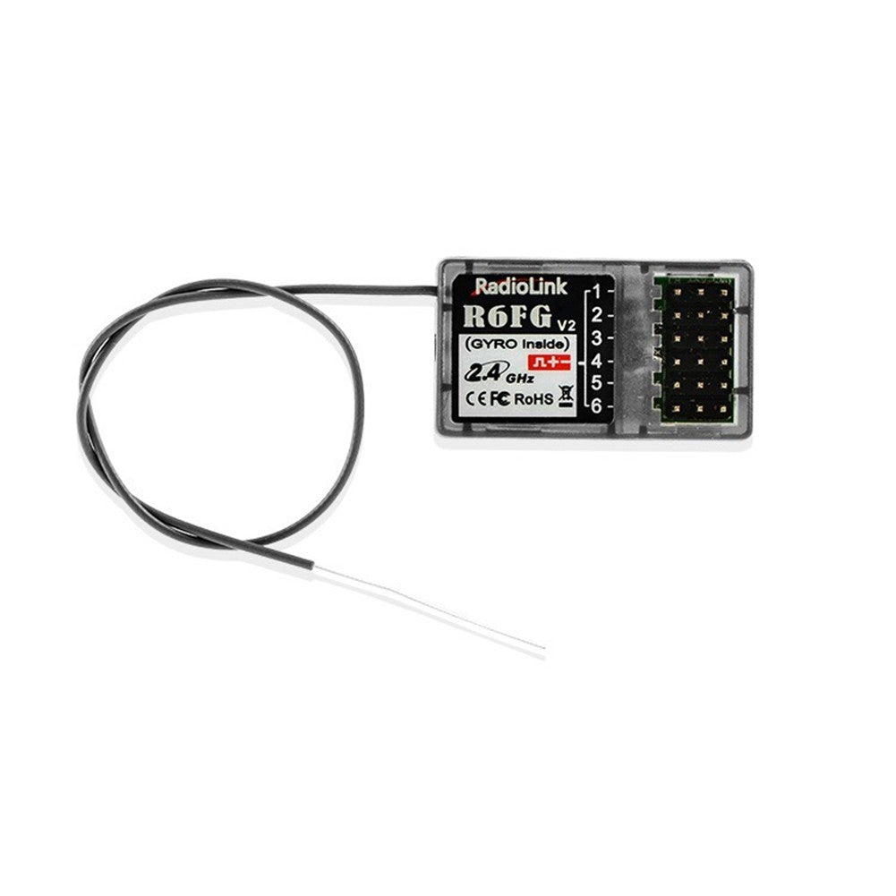 R6FG 2.4G 6-Channel Gyro RC Receiver for RC6GS RC4GS RC4G RC3S T8FB Transmitter
