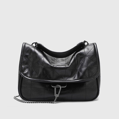 Shoulder Bag Pu Material Bag Cartoon Cat Pattern Crossbody Bag Black Color