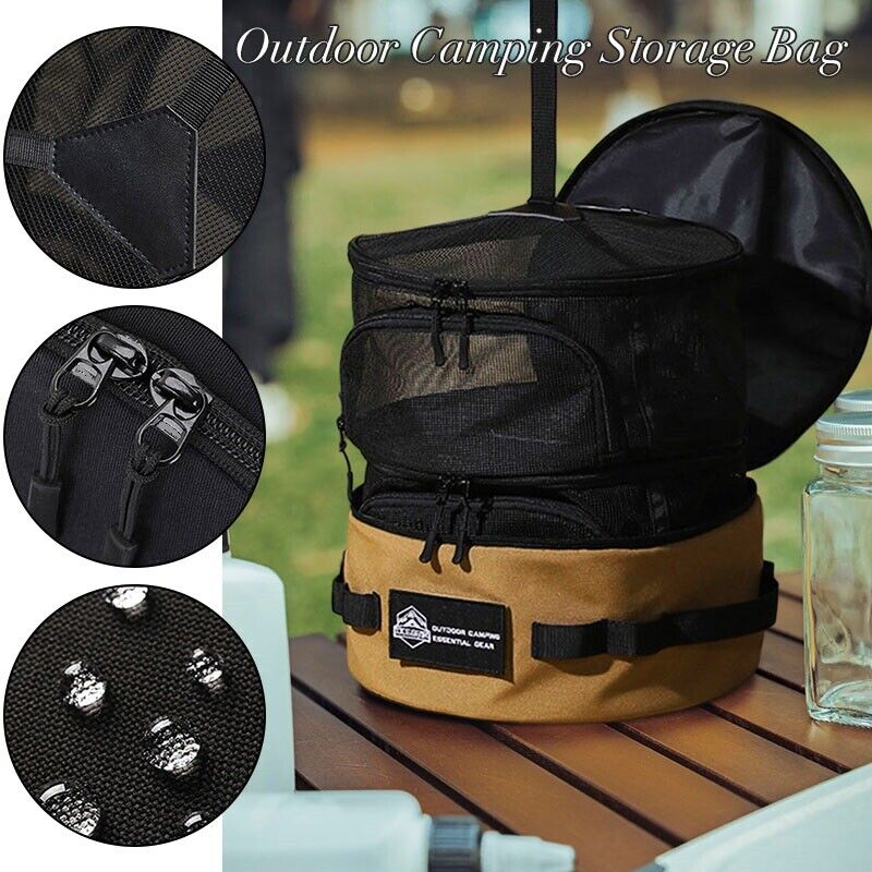 Waterproof Outdoor Camping Picnic Pot Cookware Storage Bag Hanging Bag w/ Handle