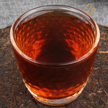 357g Ripe Pu-erh Tea Chen Xiang Golden Bud Yunnan Seven Sons Compressed Tea Cake