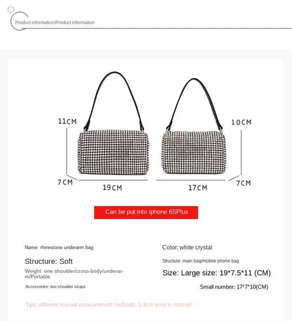 Shoulder Bags Handbag Crossbody Purse Shining Diamond 19*11*7 CM /17*10*7 CM 1PC