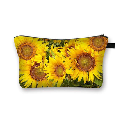 Woman Waterproof Makeup Bag Fashion Yellow Black Cosmetic Pouch Travel Organizer