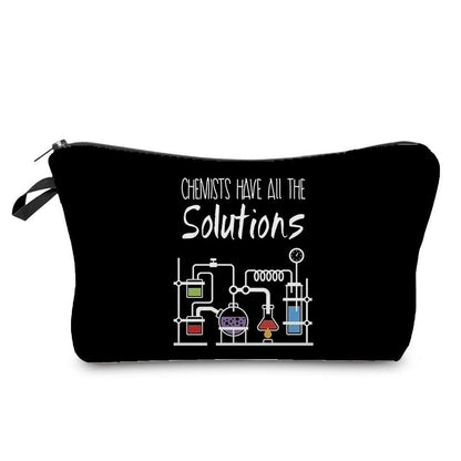 Natural Science Printed Student Pencil Case Teacher Cosmetic Storage Toilet Bag