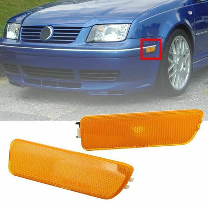 Side Marker Turn Light Lamp For VW GOLF JETTA MK4 1999-05 2xFront Bumper J