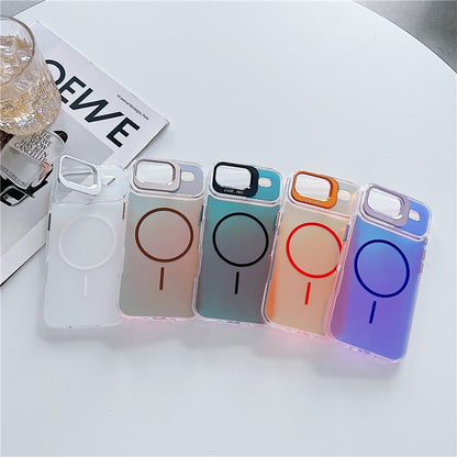 Magnetic Phone Case with Color-Changing Camera Bracket for iPhone 17 Pro Max/16