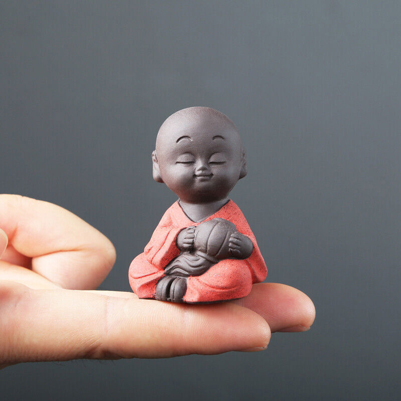 5pcs/lot Little Monk Zisha Tea Pet Lovely House Decoration Tea Play Mascot Boys