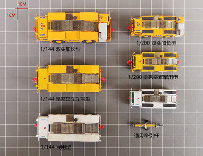 1/144 Airport Ground Service SCHOPF396 Aircraft Tractor+Drawbar Model #B 1Pcs