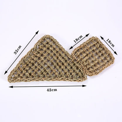 Reptile Hammock Seaweed Mat Small Hermit Bed Crabs Lounger Terrarium Decoration