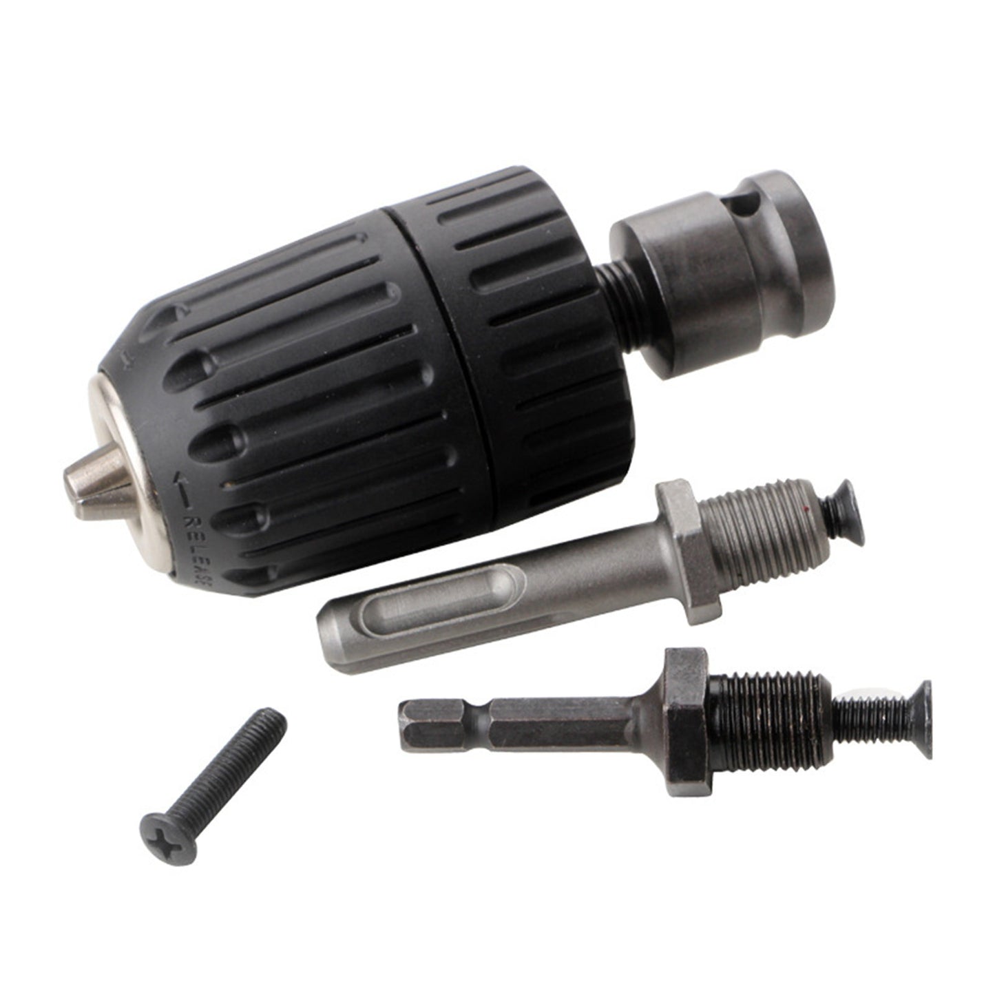 New Rotary Hammer Wrench Adapter Kit With 2-13mm Keyless Drill Chuck Adapter