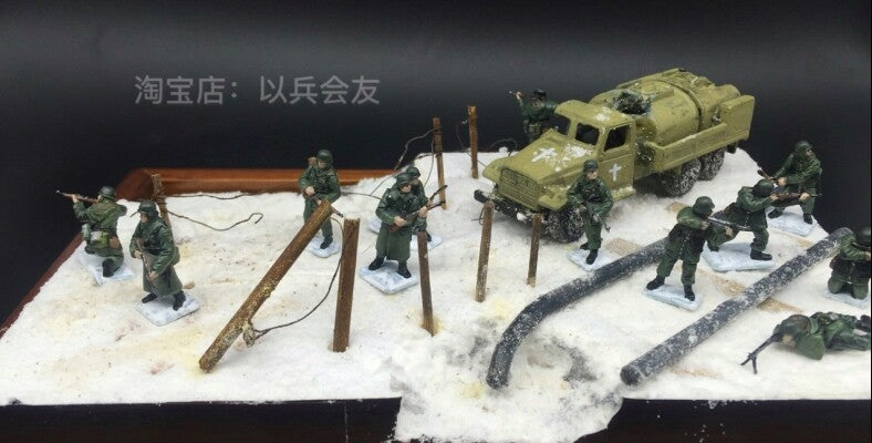 1/72 36Pcs World War II German winter infantry soldier model Stalingrad