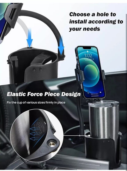 Strong Car Cup Holder Phone Mount Universal Cell Phone Stand W/ Drink Fast Ship