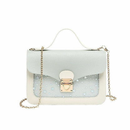 Women Square Pack Shoulder Bag Crossbody Bag Clutch Wallet Handbags Pink