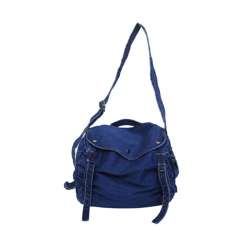 Multi Pockets Canvas Handbag Male Teenager Student Fabric Zipper Messenger Bag