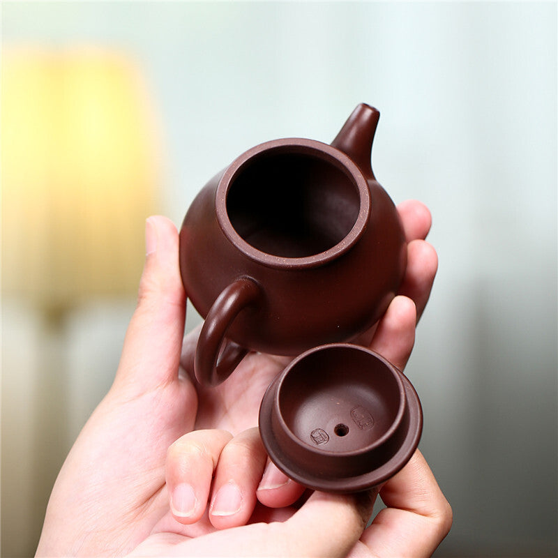 Handmade Tea Pot Pan Pot Marked Chinese Real Yixing Zisha Pot Kungfu Tea Pot New