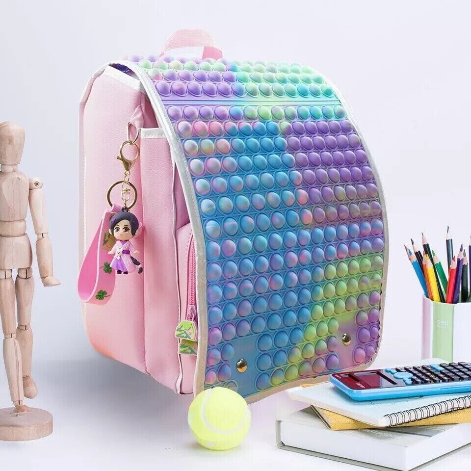 Morrales Escolares para Niño y niña Bolsos de colegio Fidget Pop-On-It