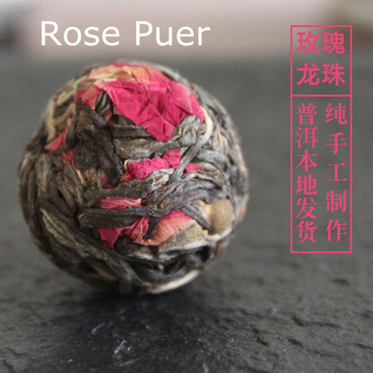 Puer Tea Raw Puerh Tea Flower Tea Ball Herbal Rose Osmanthus Chrysanthemum Tea