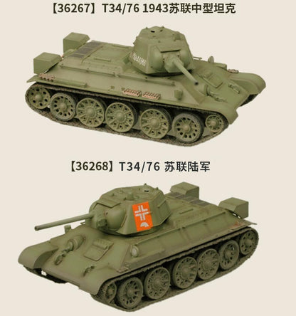 1/72 Soviet World War II T34 Medium Tank Painting 1942 Model Collection Gift