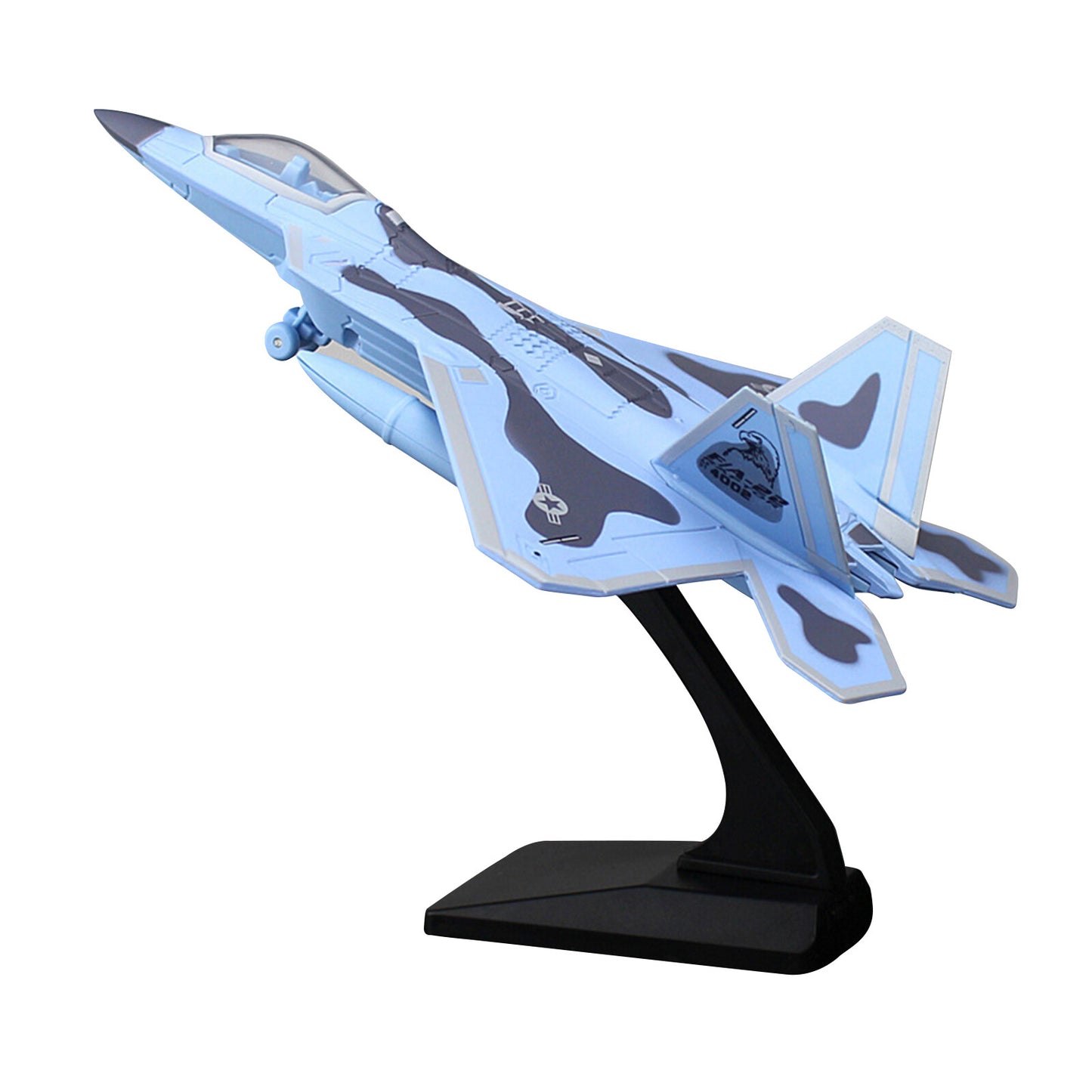 1:100 Aviation Aircraft Model F-22 Alloy Fighter Aircraft Sound Light Military
