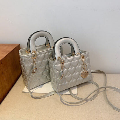 Bag Heart-shaped Handbag Purse Crossbody Purse Shoulder Bag 23*19*10/21*16*9 CM