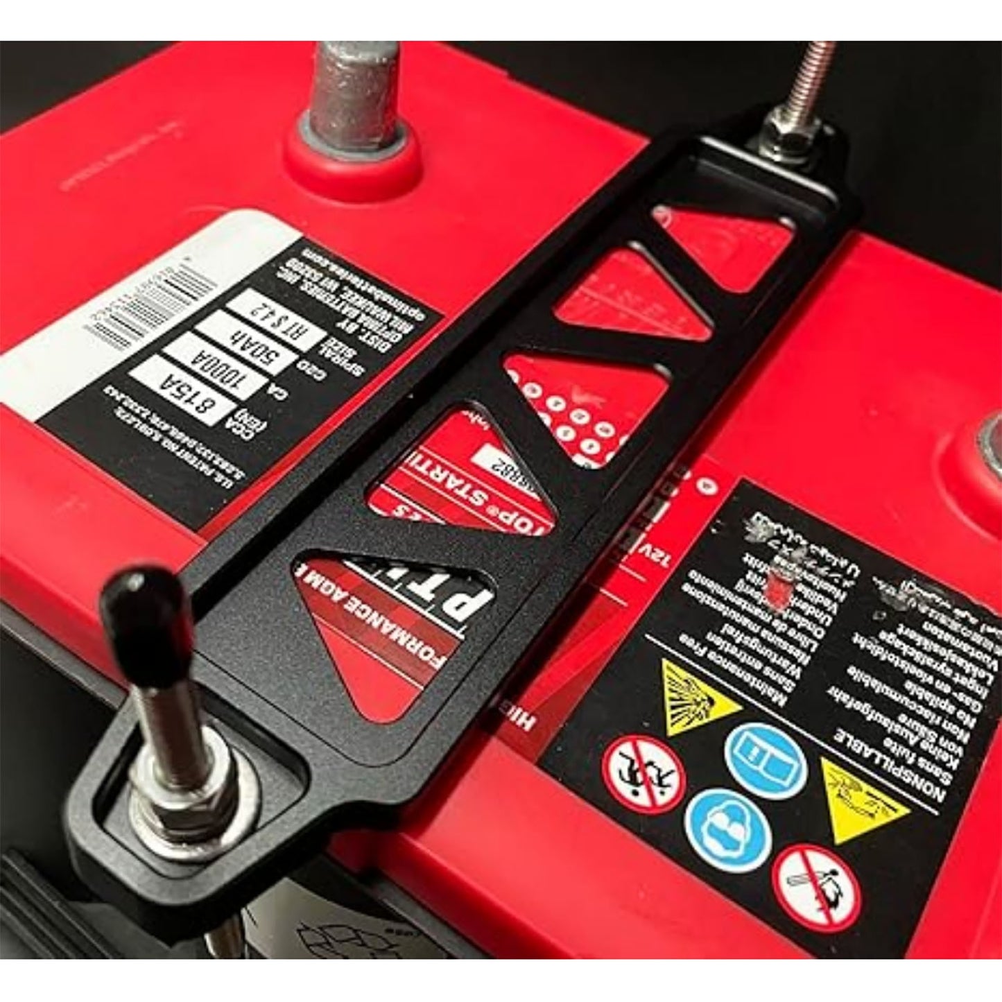 New Car Battery Hold Down Tie Down Mount Bracket with Hook Bolt Kit Set