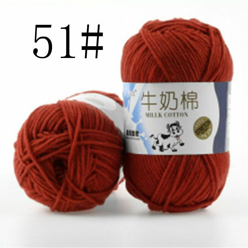 Hot Sale 50g Hand-woven Chunky Yarn Soft Milk Cotton Knitting Baby wool yarn