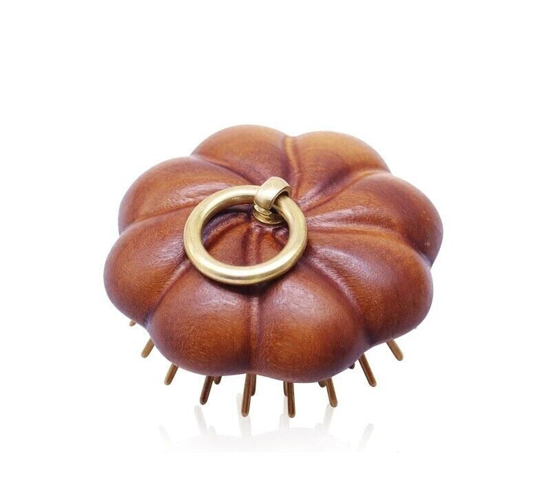 Women Mini Hair Brush Sandalwood Travel Pocket Comb Head Scalp Massage 8.3x5.2cm