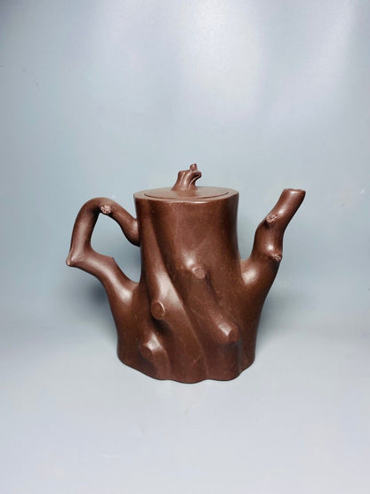 Chinese Yixing Zisha Clay Handmade Exquisite Teapot （梅桩壶 底款：汪寅仙）