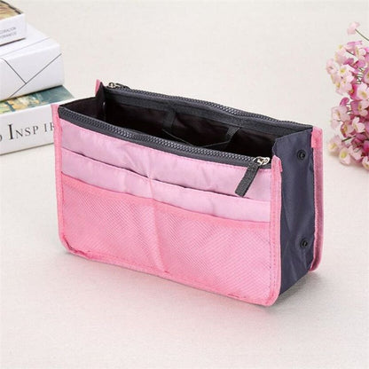 Tote Cosmetic Bag Double Zipper Makeup Bag Toiletries Large Nylon Travel Insert