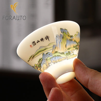40Ml Chinese White Porcelain Kung Fu Tea Cup Tea Master Cup Tea Set -