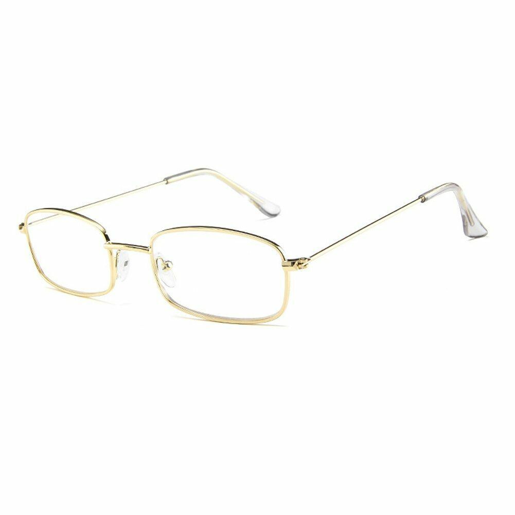 Small Sunglasses Square Hiking Retro Transparent Clear Frame Metal Frame Eyewear